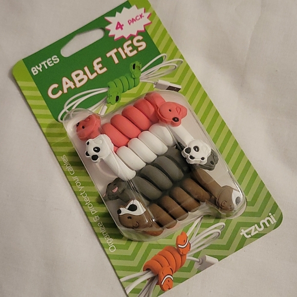 NEW Cord Bytes Cable Protectors & 4 Pc Cable Ties - Picture 7 of 15